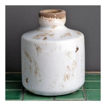 Vase bouteille blanc 14x11cm