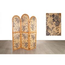 Fijalo - Paravent en bois/bambou peint