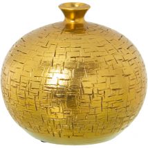Vase Céramique Ø26 Cm Doré °26X24 Cm