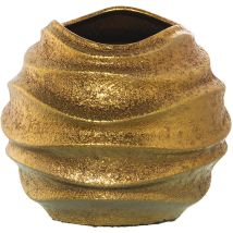 Vase Céramique Doré 23 Cm °26X23 Cm