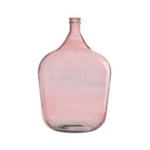 Vase dame jeanne en verre rose 37x37x55 cm