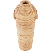Beliani - Vase Décoratif en Rotin Tressé 50 cm Naturel Boho Rustique Elatia