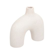 Vase Design en Céramique 'Asy' 18cm Blanc