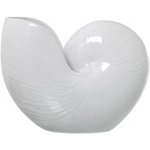Vase en céramique coquille blanche 27X13X20 Cm