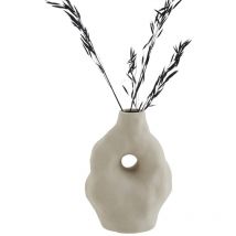 Vase en grès beige forme organique Madam Stoltz