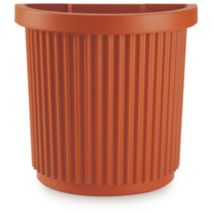vase en plastique mod Egeo cm 50x26x48h salon de jardin exte'rieur semi-circulaire