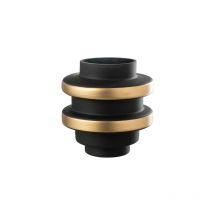 Vase en verre noir 22x22x24 cm