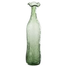 Vase en verre vert 10x10x40 cm