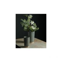 Vase Faro en grès émail réactif bleu