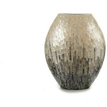 Perlmuttgraue Holzvase dm (18 x 44,5 x 40 cm)