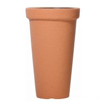 Prosperplast - Vase Kono Faux Effect Steinschwarze Farbe und Terrakotta dpc Terracotta40xH63 cm - Terracotta