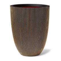 Vase élégant Groove 34x46 cm Noir et doré 445494 - Capi