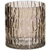 Vase Marron Verre 14 x 14 x 14 cm