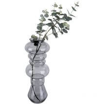 Vase Morgana Glass Present Time Gris Asymétrique