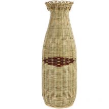 Vase naturel Fleurs Vase tissé en bambou Décor Vase de bureau Vase artisanal Décoration