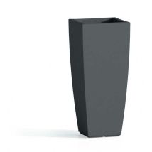 Monacis - Vase Polymère Stilo Plateau Carré Anthracite - cm 39 x 39 - h 90 cm.