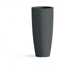 Monacis - Vase Polymère Stilo Rond Top Anthracite - ø 40 cm. - h 90 cm.