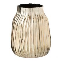 Vase rainures or small 16x16x20cm