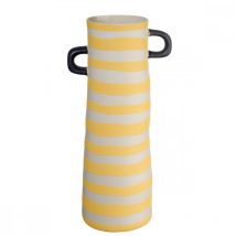 Vase Rayu rayé H28cm Asa Jaune