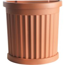 Terrakotta-Vase mit Untersetzer 27x52x49 cm – Elegantes Pflanzgefäß für Garten und Innenräume – Optimaler Wasserabfluss