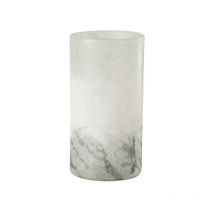 Vase cylindrique en verre blanc 15x15x28 cm