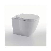 Vase sur le sol blanc brillant - Cielo Easy Evo - Avec abattant wc soft
