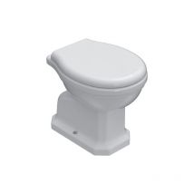 Ceramica Globo - Vase sur pied avec siphon de sol 57x37,5x h 40 cm en céramique blanche Paestum - Avec abattant wc soft