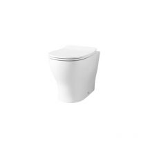 Abitare - Vase sur pied sans rebord à fleur de mur 36x52 cm en céramique blanc brillant - Art Ceram Ten - Con sedile frizionato