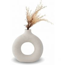 Ymyny - Vase, Vase en Céramique Décoration De La Maison Minimaliste Déco Blanc Végétarien en Céramique Pot De Fleur Vase Decoratif,13.53.514.5cm
