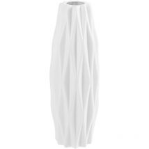 Yzmrbdqc - Vases de fleurs, modernes pour décoration de la maison, du salon, des centres de table et des événements 5.5 x 5.5 x 21 cm - Blanc