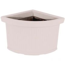 Vaso in Polimero Monacis Angolare Millerighe Bianco cm 40 (40X40X34h)