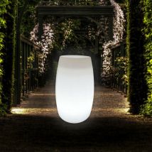 Vaso alto bubble h. cm 75 con luci led col. bianco