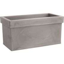 Cassetta fioriera rettangolare resina themis cm. 80 cenere