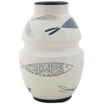 Vaso Ceramica Piccolo Pesci cm diam 15X24 - fish