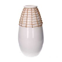 Vacchetti - Vaso ceramica rete bianco cm ø20,5h38