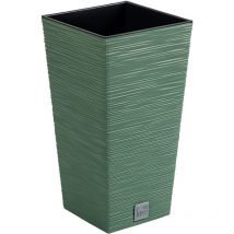 Vaso con riserva acqua 39x39x75cm Verde tierra - furu