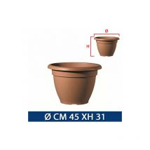 Vaso Tivoli Tondo In Plastica Terracotta Per Piante Fiori Da Esterno (19357v) 45 (18762)