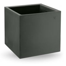Vaso cubo in resina 'Cosmos' 55 cm. Antracite
