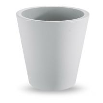 Vaso rotondo in resina 'Cosmos' 45 cm. Bianco