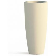 Runde und hohe Vase Cromia Stilo, einfarbig, für draußen und drinnen 'Made in Italy -Elfenbein / Ø40 x h 90 cm