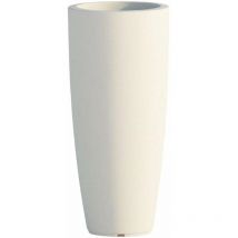 Monacis - Runde und hohe Vase Cromia Stilo, einfarbig, für draußen und drinnen 'Made in Italy -Weiß / Ø33 x h 70 cm