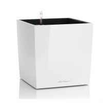 Vaso da interno e esterno cube Premium 30 cm - Bianco Lucido - Bianco Lucido