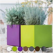 Vaso in resina quadrato 40X40 cm Monacis cube h 40 cm. vari colori - Colore: Antracite
