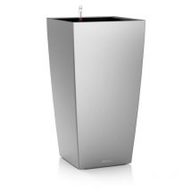 Vaso da interno e esterno cubico Premium 40 cm - Argento Metallizzato - Argento Metallizzato