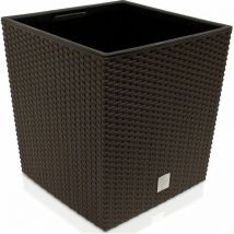 Deuba Vaso da Fiori 35L/64L VAso con Manici Resistente alle Intemperie Effetto Rattan 64 Ltr. - umbra (de)