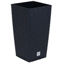Vaso di fiori Rato 16,3 litri con inserto 22,5 x 22,5 x 42 cm in colore antracite.