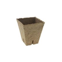 Vaso di Torba Quadrato 6x6 cm – 100% sostenibile – Giardinaggio organico – Vasi da fiore per esterno