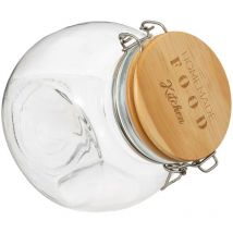 Vaso in vetro con coperchio in pino wording 1,6l - 5five