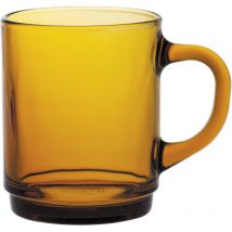 Vaso Duralex versailles amber con asa 260 ml naranja - juego de 6