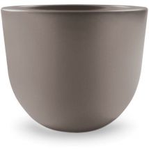 Veca - Vaso rotondo in resina 'Eggy' 45 cm. Taupe
